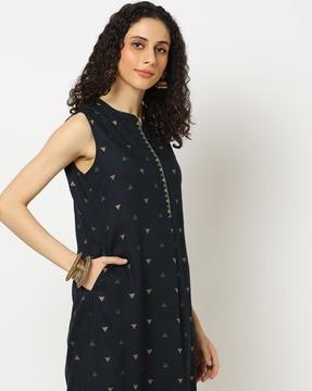 geometric print a-line kurta