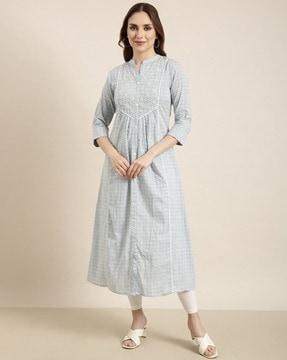 geometric print a-line kurta