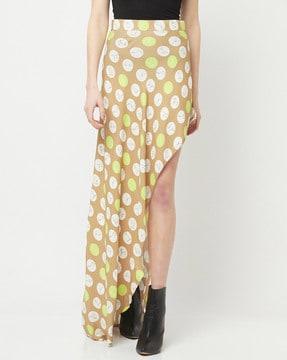 geometric print a-line skirt