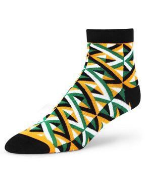 geometric print ankle-length socks