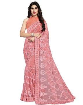 geometric print bangalori silk saree
