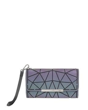 geometric print bi-fold pouch