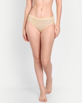 geometric print brief panties