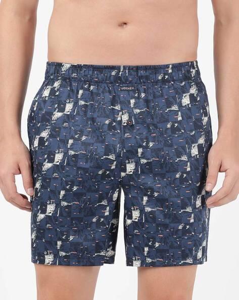 geometric print city shorts