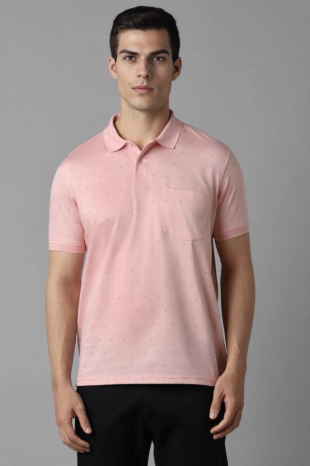 geometric print cotton polo mens t-shirt