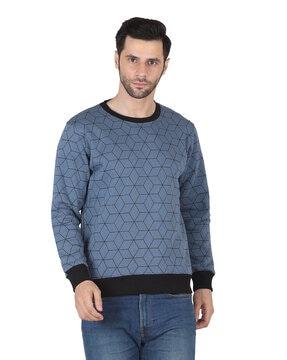 geometric print crew-neck sweatshirt