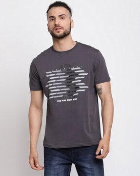 geometric print crew-neck t-shirt