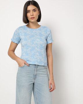 geometric print crew-neck t-shirt