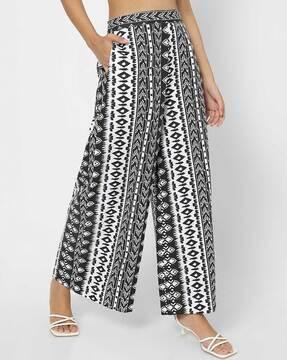 geometric print culottes with insert pockets