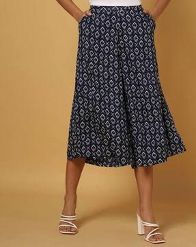 geometric print culottes