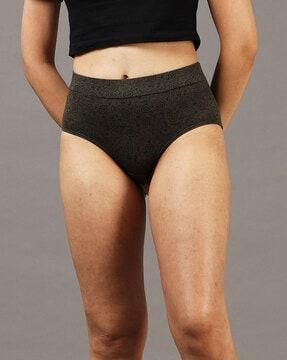 geometric print hipster panties with elasticated waistband