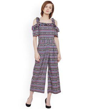 geometric print jumpsuit