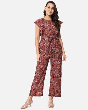 geometric print jumpsuit