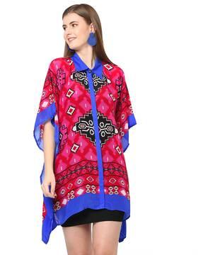 geometric print kaftan tunic