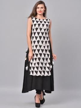 geometric print kurta