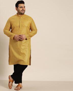 geometric print long kurta