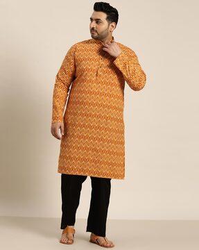 geometric print long kurta