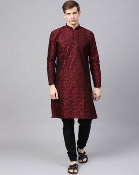 geometric print long kurta