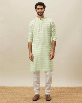 geometric print long kurta