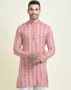 geometric print long kurta