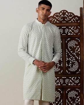 geometric print long kurta