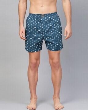 geometric print mid-rise boxers