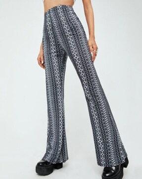 geometric print palazzo pants