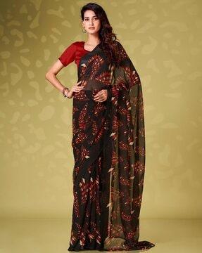 geometric print ready to wear saree