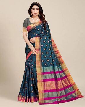 geometric print saree