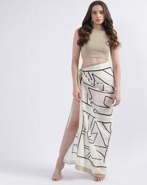 geometric print sarong