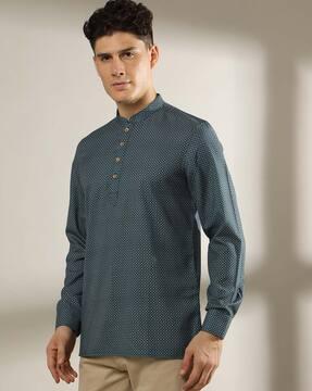 geometric print shirt kurta