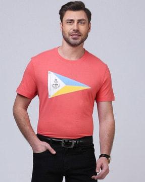 geometric print slim fit t-shirt