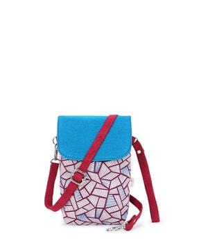 geometric print sling bag