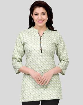 geometric print straight kurti