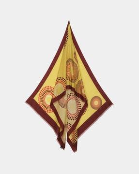 geometric print sunny silk shawl