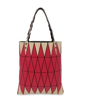 geometric print tote bag