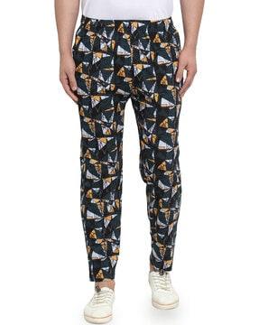 geometric print track pants