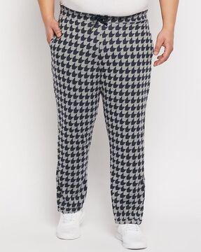 geometric print track pants