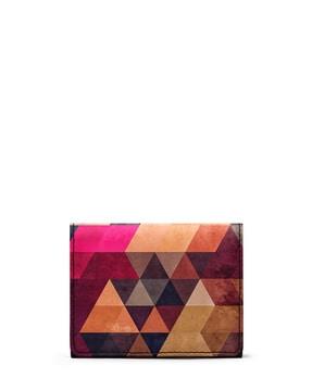 geometric print travel wallets