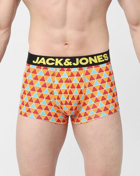 geometric print trunks