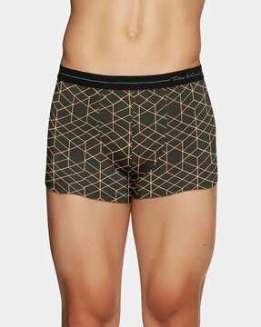 geometric print trunks