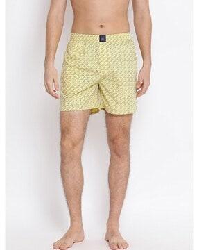 geometric printed regular boxer