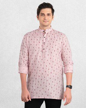 geometric printed short kurta