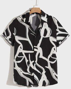 geometric regular fit shirt