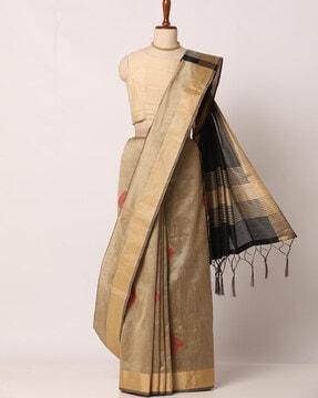 geometric woven saree