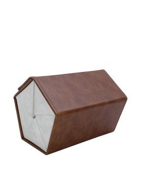 geometrical shaped bag with carry handle