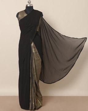 georgette half & half saree