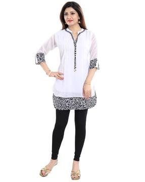 georgette party wear layered short tunic