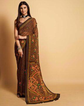 georgette printed saree printed saree