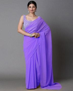 georgette saree with blouse piece
